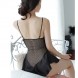 Chemise Babydoll Set Cute Point Sheer Lingerie Pink