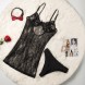 Mesh Lingerie Fishnet Babydoll Mini Dress Pink