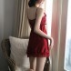 Cosplay Work Ladies Lingerie Strap Chemise Black