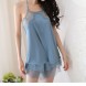 Halter Neck Backless Sexy Women Lingerie Blue