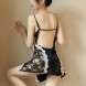 Lace V-neck See Through Suspender Dress