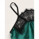 Lace Trim V Neck Cami and Shorts Lingerie Set