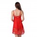 Lace Babydoll V Neck Halter Teddy Strap Sleepwear Blue