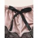 Lace Cami Top with Shorts 2 Piece Sexy Lingerie Pink