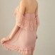 Women Lace Babydoll Sleepwear Boudoir Outfits Pink