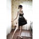 Satin Lace Nightgown Babydoll Sleepwear Dress Black