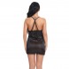 Mesh Chemise Sleepwear V-Neck Lace Sheer Babydoll White