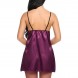 Lace Chemise Nightgown Satin Open Front Nightwear Blue