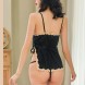 Sexy Lace Edeg V-neck Lingerie Set Pink