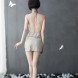 Halter Neck See Through Sexy Lingerie White