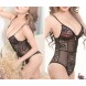 Lace Bodysuit for Women Lingerie Sexy Eyelash Teddy Lingerie White